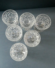 Load image into Gallery viewer, Unusual Vintage SET OF SIX Fine Lead Crystal Large JUICE GLASSES, possibly Webb Corbett
