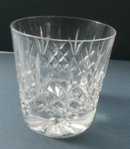 PAIR of Edinburgh Crystal Large Old Fashioned Whisky Tumblers. LOMOND PATTERN 3 1/4 inches