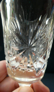 5 1/8 inches. Star of Edinburgh Crystal Glasses for Claret or Small White Wine. Only 3