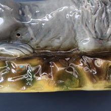 Load image into Gallery viewer, SCOTTISH POTTERY Antique SINGLE VICTORIAN Bo&#39;ness Pottery Large Recumbent Lion, c 1900
