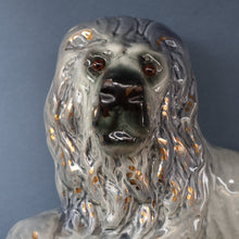 Load image into Gallery viewer, SCOTTISH POTTERY Antique SINGLE VICTORIAN Bo&#39;ness Pottery Large Recumbent Lion, c 1900
