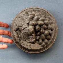Load image into Gallery viewer, RARE SURVIVOR. Victorian Pewter Ice / Ice Cream Mould with Fruiting Vine Decoration on the Lid 
