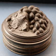 Load image into Gallery viewer, RARE SURVIVOR. Victorian Pewter Ice / Ice Cream Mould with Fruiting Vine Decoration on the Lid 
