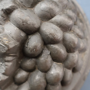 RARE SURVIVOR. Victorian Pewter Ice / Ice Cream Mould with Fruiting Vine Decoration on the Lid 