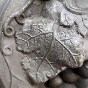 RARE SURVIVOR. Victorian Pewter Ice / Ice Cream Mould with Fruiting Vine Decoration on the Lid 
