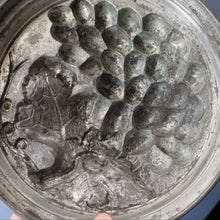 Load image into Gallery viewer, RARE SURVIVOR. Victorian Pewter Ice / Ice Cream Mould with Fruiting Vine Decoration on the Lid 
