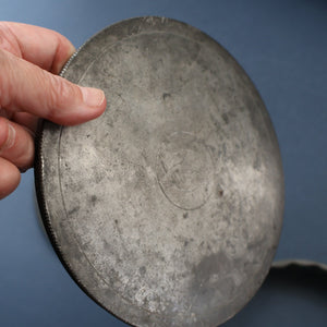 RARE SURVIVOR. Victorian Pewter Ice / Ice Cream Mould with Fruiting Vine Decoration on the Lid 