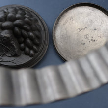 Load image into Gallery viewer, RARE SURVIVOR. Victorian Pewter Ice / Ice Cream Mould with Fruiting Vine Decoration on the Lid 

