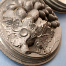 Load image into Gallery viewer, RARE SURVIVOR. Victorian Pewter Ice / Ice Cream Mould with Fruiting Vine Decoration on the Lid 
