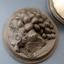 Load image into Gallery viewer, RARE SURVIVOR. Victorian Pewter Ice / Ice Cream Mould with Fruiting Vine Decoration on the Lid 
