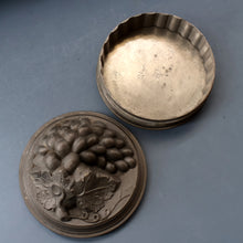 Load image into Gallery viewer, RARE SURVIVOR. Victorian Pewter Ice / Ice Cream Mould with Fruiting Vine Decoration on the Lid 
