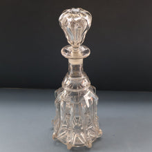 Load image into Gallery viewer, EXCEPTIONAL Victorian Bell Decanter with Original Stopper with Facet Cut Ribbing: 13 1/2 inches in height
