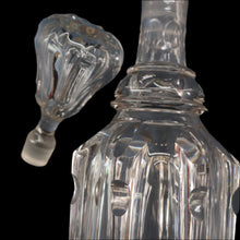 Load image into Gallery viewer, EXCEPTIONAL Victorian Bell Decanter with Original Stopper with Facet Cut Ribbing: 13 1/2 inches in height
