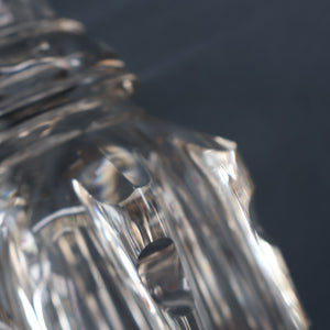 EXCEPTIONAL Victorian Bell Decanter with Original Stopper with Facet Cut Ribbing: 13 1/2 inches in height