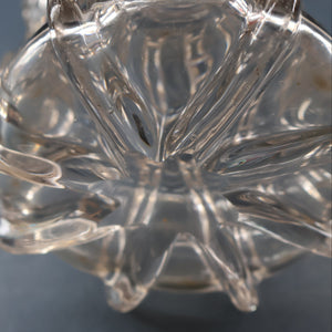 EXCEPTIONAL Victorian Bell Decanter with Original Stopper with Facet Cut Ribbing: 13 1/2 inches in height