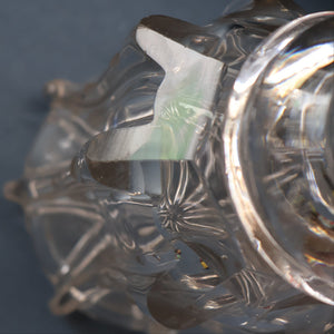 EXCEPTIONAL Victorian Bell Decanter with Original Stopper with Facet Cut Ribbing: 13 1/2 inches in height