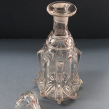 Load image into Gallery viewer, EXCEPTIONAL Victorian Bell Decanter with Original Stopper with Facet Cut Ribbing: 13 1/2 inches in height
