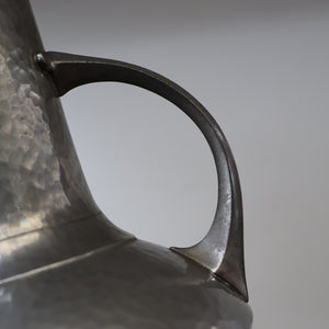 Stylish Arts and Crafts Pewter Twin Handled Vase by Walker & Co. 8 inches in height