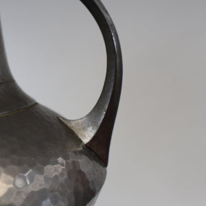 Stylish Arts and Crafts Pewter Twin Handled Vase by Walker & Co. 8 inches in height
