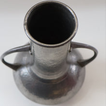 Load image into Gallery viewer, Stylish Arts and Crafts Pewter Twin Handled Vase by Walker &amp; Co. 8 inches in height

