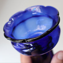 Load image into Gallery viewer, Fine Pair of Hand Blown ANTIQUE Hyacinth Bulb Vases  (Bristol Blue and Amethyst Glass)
