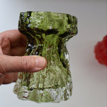 Load image into Gallery viewer, Pair of 1970s GERMAN Ingrid Glashutte Abstract Glass Vases. Red and Green
