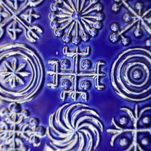 Load image into Gallery viewer, Vintage PORTMEIRION Glossy Blue TOTEM Ceramic Lidded Box or Butter Dish
