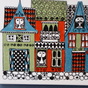 Extremely Rare 1960s NORWEGIAN Decorative Hanging Plaque by Figgjo Flint by Turi Gramstad