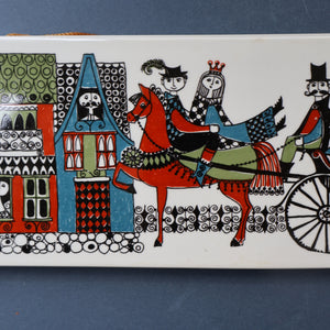 Extremely Rare 1960s NORWEGIAN Decorative Hanging Plaque by Figgjo Flint by Turi Gramstad