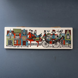 Extremely Rare 1960s NORWEGIAN Decorative Hanging Plaque by Figgjo Flint by Turi Gramstad