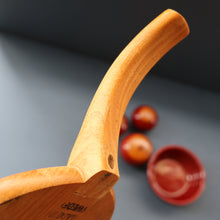 Load image into Gallery viewer, SWEDISH. JIE Gantofta Breakfast Set: Claret Ceramic Salt &amp; Pepper Set, Mustard Pot, Jam Pot on Teak Stand
