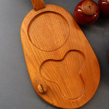 Load image into Gallery viewer, SWEDISH. JIE Gantofta Breakfast Set: Claret Ceramic Salt &amp; Pepper Set, Mustard Pot, Jam Pot on Teak Stand
