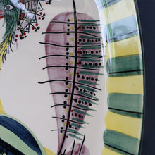 Load image into Gallery viewer, Vintage 1960s ROYAL COPENHAGEN Faience Peacock Platter by Inge-Lise Koefoed. Height 13 inches
