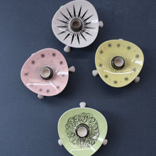 Load image into Gallery viewer, Set of FOUR 1950s Decorative FOLEY Bone China Miniature Candleholders with Tripod Feet
