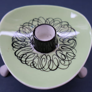Set of FOUR 1950s Decorative FOLEY Bone China Miniature Candleholders with Tripod Feet