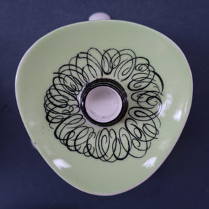 Set of FOUR 1950s Decorative FOLEY Bone China Miniature Candleholders with Tripod Feet
