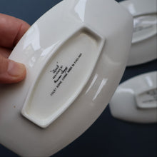 Load image into Gallery viewer, Three Pin Dishes April and Gay Nineties by Maureen Tanner 1950s
