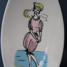 Load image into Gallery viewer, Three Pin Dishes April and Gay Nineties by Maureen Tanner 1950s
