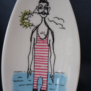 Three Pin Dishes April and Gay Nineties by Maureen Tanner 1950s