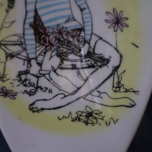 Three Pin Dishes April and Gay Nineties by Maureen Tanner 1950s