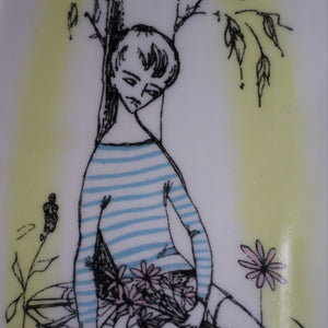 Three Pin Dishes April and Gay Nineties by Maureen Tanner 1950s