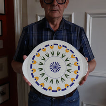 Load image into Gallery viewer, Very Large Vintage 1960s WEST GERMAN Cake Plate by Grunstadt Keramik
