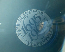 Load image into Gallery viewer, Fine Caithness Glass Bowl; etched thistles &amp; floral design. Bank of Scotland Tercentenary 1995
