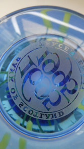 Fine Caithness Glass Bowl; etched thistles & floral design. Bank of Scotland Tercentenary 1995
