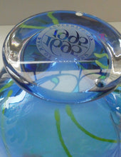 Load image into Gallery viewer, Fine Caithness Glass Bowl; etched thistles &amp; floral design. Bank of Scotland Tercentenary 1995
