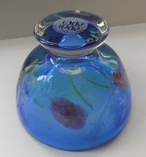 Load image into Gallery viewer, Fine Caithness Glass Bowl; etched thistles &amp; floral design. Bank of Scotland Tercentenary 1995
