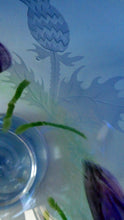 Load image into Gallery viewer, Fine Caithness Glass Bowl; etched thistles &amp; floral design. Bank of Scotland Tercentenary 1995
