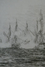 Load image into Gallery viewer, ORIGINAL ETCHING: William Lionel Wyllie (1851 – 1931) Battle of Trafalgar; c 1920
