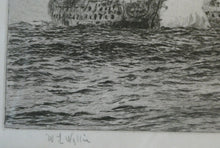 Load image into Gallery viewer, ORIGINAL ETCHING: William Lionel Wyllie (1851 – 1931) Battle of Trafalgar; c 1920
