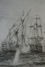 Load image into Gallery viewer, ORIGINAL ETCHING: William Lionel Wyllie (1851 – 1931) Battle of Trafalgar; c 1920
